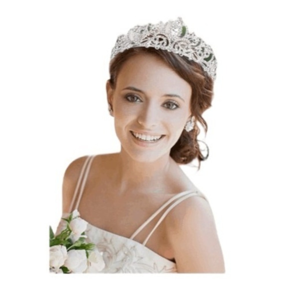 Bridal Silver Crystal Bridal Tiara Crown Headband Princess Elegant‎ Crown Combs